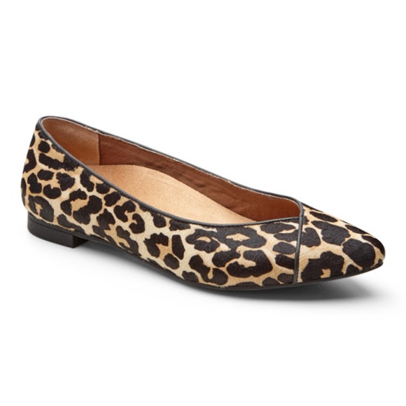 Vionic Shoes - Vionic Gem Caballo Pointy Pony Hair  Leopard Flats